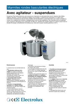 Marmites rondes basculantes électriques