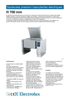 Sauteuses pression basculantes électriques