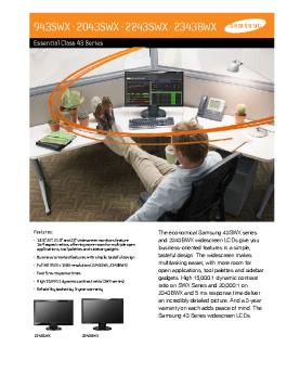 943SWX • 2043SWX • 2243SWX • 2343BWX - Samsung