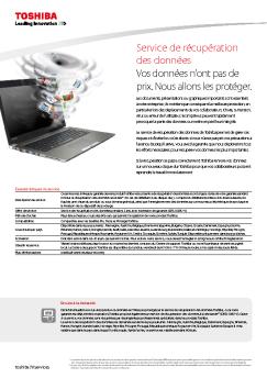 Service de récupération des données Vos données n'ont ... - Toshiba