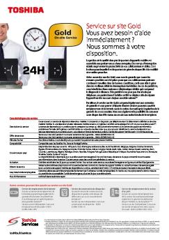 Service sur site Gold Vous avez besoin d'aide ... - Toshiba