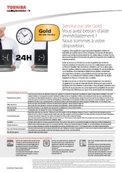 Service sur site Gold Vous avez besoin d'aide immédiatement - Toshiba