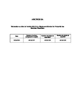 Ddv Archos 16 Mai 2024