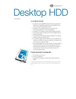 Desktop HDD Data Sheet - Seagate