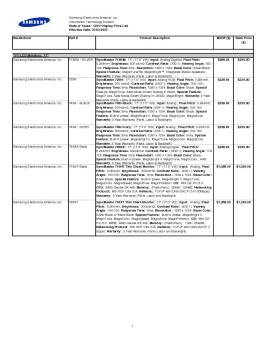 CISV Display Price List - 07 03 2007 - Samsung