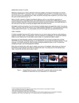 Samsung: Samsung's Guide to DLNA