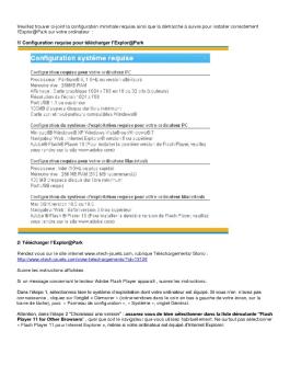 Veuillez trouver ci-joint la configuration minimale requise ainsi que ...