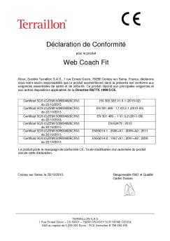 Déclaration de Conformité Web Coach Fit - Terraillon
