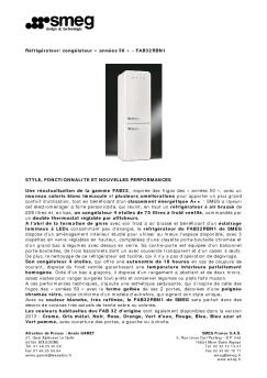 Réfrigérateur/congélateur « années 50 » - FAB32RBN1 ... - Smeg