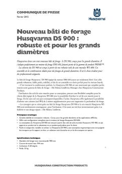 Communiqué de presse DS 900 - Husqvarna