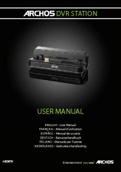 UsEr ManUal - Archos