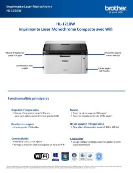 HL-1210W Imprimante Laser Monochrome ... - Brother