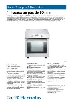 Fours à air pulsé Electrolux