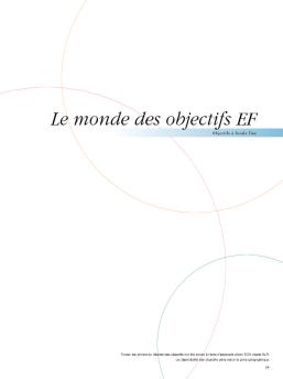 Le monde des objectifs EF - Business Product Support