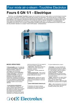 Four mixte air-o-steam -Touchline Electrolux