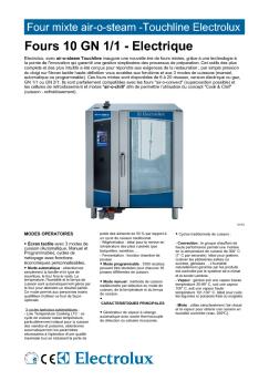 Four mixte air-o-steam -Touchline Electrolux
