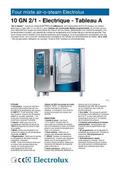 Four mixte air-o-steam Electrolux