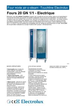 Four mixte air-o-steam -Touchline Electrolux