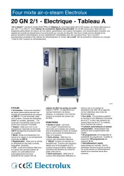 Four mixte air-o-steam Electrolux