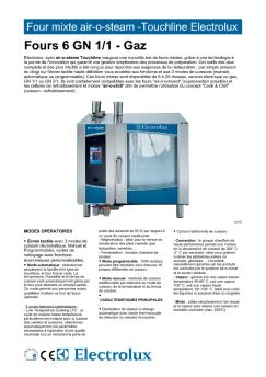 Four mixte air-o-steam -Touchline Electrolux