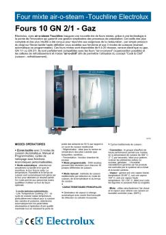 Four mixte air-o-steam -Touchline Electrolux