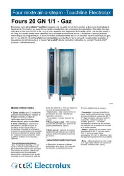 Four mixte air-o-steam -Touchline Electrolux