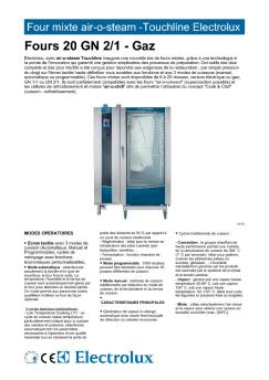Four mixte air-o-steam -Touchline Electrolux