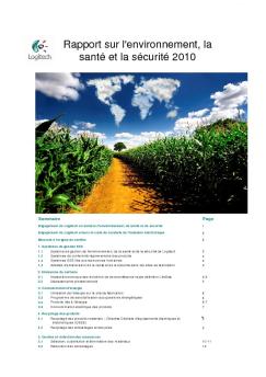 Rapport sur l'environnement, la santé et la ... - Logitech
