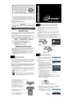 INSTRUCTION BOOKLET 1 About the e-Reader ... - Nintendo