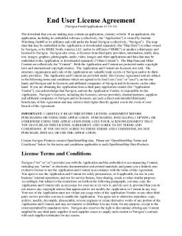 End User License Agreement - Navigon