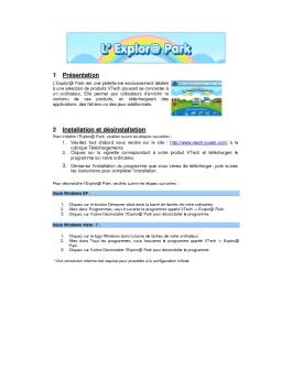 1 Présentation 2 Installation et désinstallation - Vtech