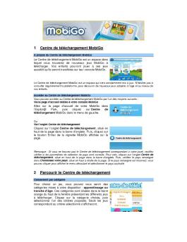1 Centre de téléchargement MobiGo 2 Parcourir le Centre de ...