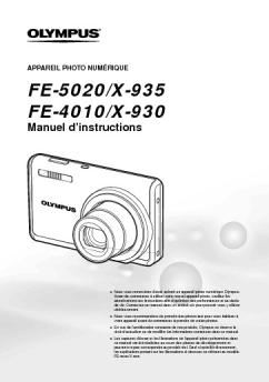 FE-5020/X-935 FE-4010/X-930 - Olympus America