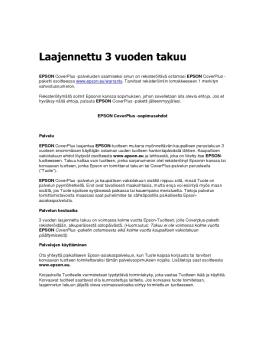 Laajennettu 3 vuoden takuu - Epson