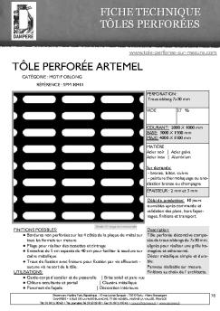 tôle perforée artemel - Dampere