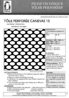 Fiche produit - Tôle perforée sur mesure