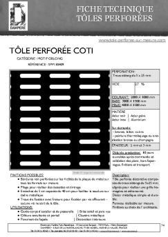 tôle perforée coti - Dampere