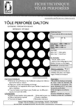 tôle perforée dalton - Dampere