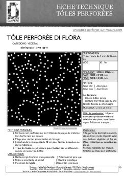 fiche technique tole perforee di flora - Tôle perforée sur mesure