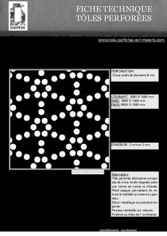 Fiche produit - Tôle perforée sur mesure
