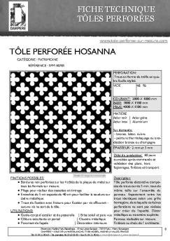 Fiche produit - Tôle perforée sur mesure
