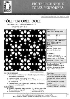 Fiche produit - Tôle perforée sur mesure