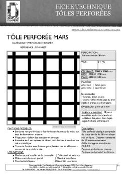 tôle perforée mars - Dampere
