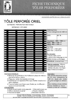 tôle perforée oriel - Dampere