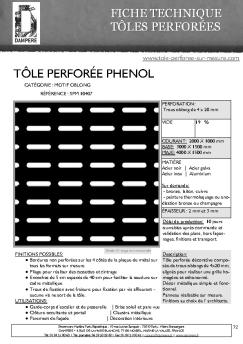 tôle perforée phenol - Dampere