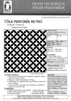 fiche technique tole perforee retro - Tôle perforée sur mesure