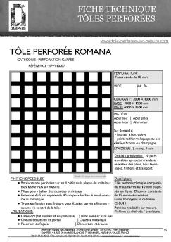 tôle perforée romana - Dampere