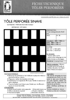 fichetechnique tole perforee sinave - Dampere
