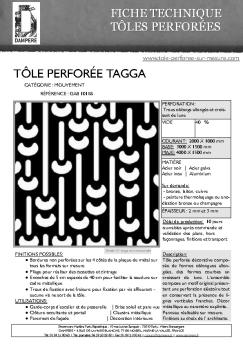 fiche technique tole perforee tagga - Tôle perforée sur mesure