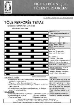 Tôle perforée classique Texas - Dampere